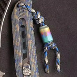 Titanium Alloy Cola Can Titanium Holy Grail Paracord Beads Knife Lanyard Bead Fidget Spinner Push Slider EDC Accessories