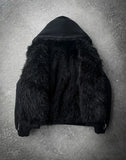 Hoodie fur collar cardigan sweatshirt American retro casual street velvet short thickened couple versatile warm cotton jacket