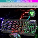 Computer Desktop Wired Gaming Keyboard Mouse Mechanical Feel Led Light Backlit Keyboard Mouse Combos