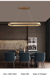 Nordic LED Restaurant Chandelier Ring Aluminum Chandelier Suitable For Kitchen Restaurant Hanging Chandelier Lustre Lighting