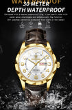 BINBOND New Fashion Mens Casual Sports Watches For Men Retro Big Dial Quartz Watches Classic Leather Business Men Watches B5663