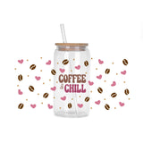 Coffee vibe Series easy peel waterproof DIY decoration decals 3D transfers uvdtf crystal sticker 16oz uv dtf cup wraps