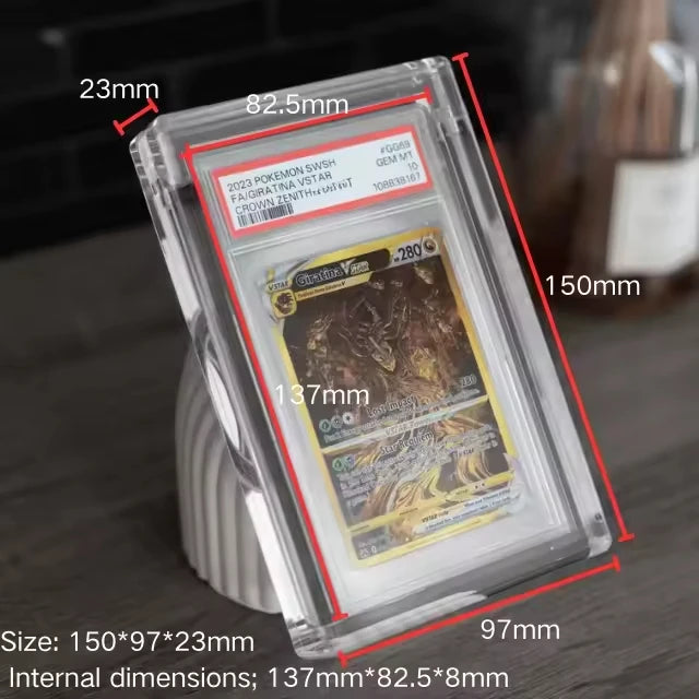 Custom Magnet Acrylic Graded Card Collectible Slab Acrylic Display Case for CGC BGS TCG Grading Card Slab Protector