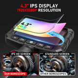 Two-Way Articulating Borescope Camera with Light: 3.9mm/6mm Industrial Endoscope Inspection Camera with Automotive Inspection
