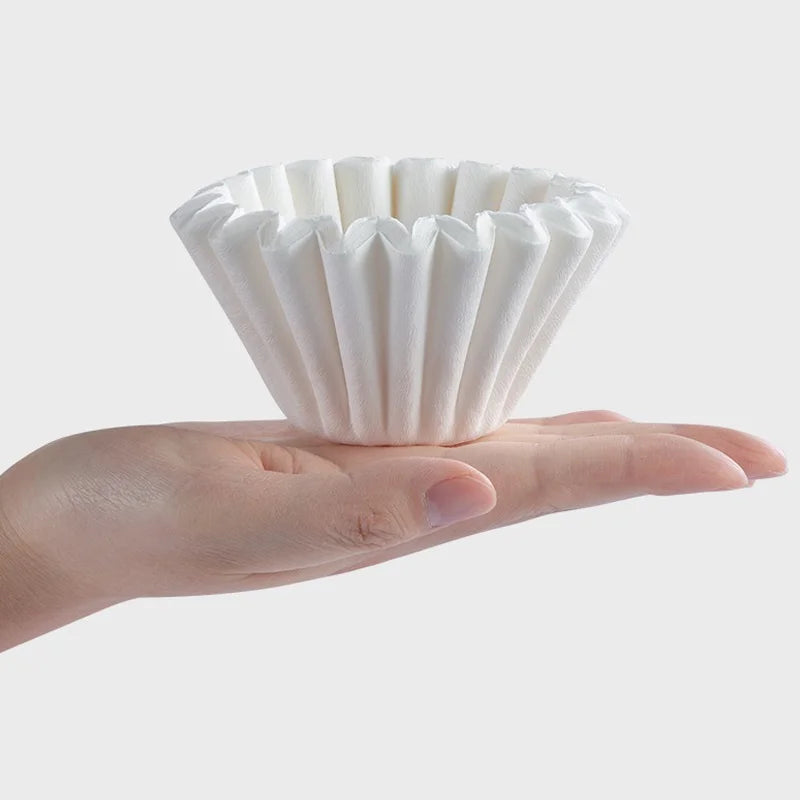 Coffee Filter Papers 50 Sheets 1-2Cups 3-4Cups Paper Filter #155  #185 Pour Over Coffee Dripper & Wave Dripper Barista Tools