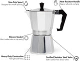 Mocha Coffee Pot Stovetop Espresso Maker Aluminum Silver Coffee Percolator Home Hand-brewed Octagonal Moka Pot Kitchen Utensils
