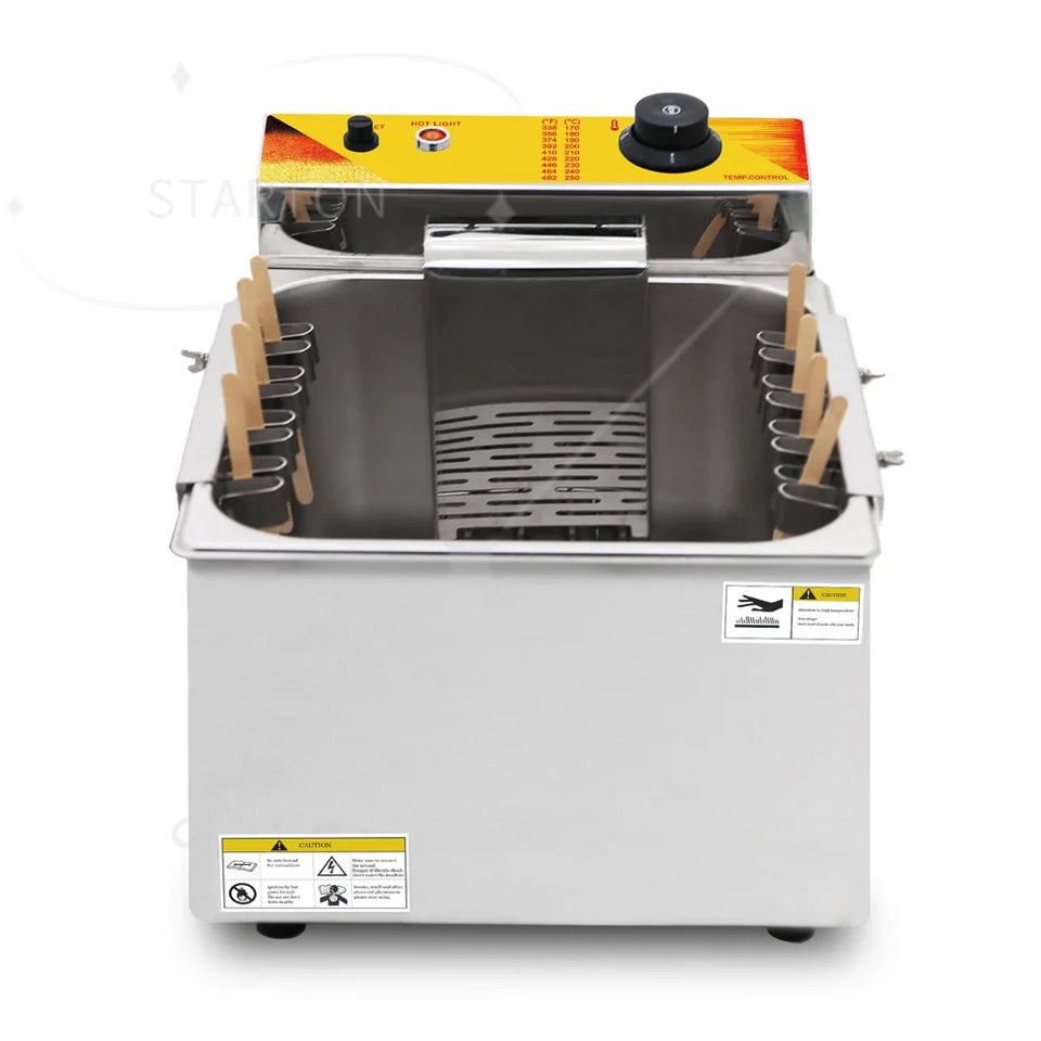 Commercial Korean 12L Cheese Corn Hot Dog Deep Fryer Machine Cheese Electric Mozzarella Fryer for Food Truck