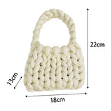 Women Crochet Bag Handbag Woven Chunky Shoulder Bag for Spring Summer,Women Shoulder Bag Handbag Beach Travel Underarm Bag