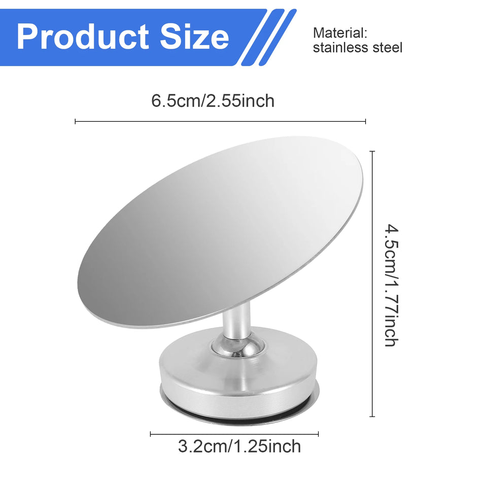 1Pc Espresso Extraction Shot Mirror Stainless Steel Reflector Magnetic Base Multi Directional Rotating Coffee Extractor Mirror