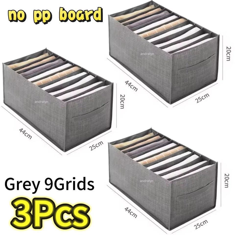 Closets Clothes Organizer Pants Jeans Storage Box Cabinet Drawer Organizer Underwear Socks T-Shirt Wardrobe Storage Organizers