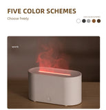 HY02 Flame Aromatherapy Humidifier with Anti-Dry Burn Feature Colorful Lights Silent Mist Moisturizing And Humidifying Function