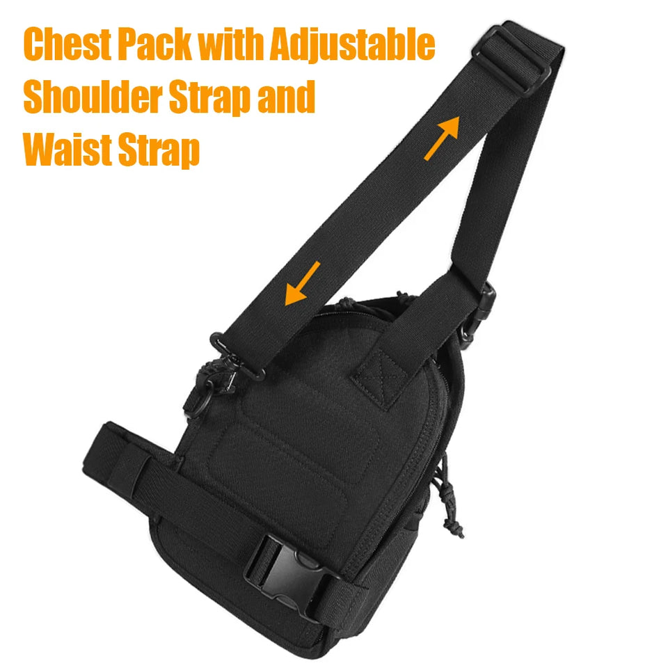 Concealed Carry Bag Tactical Crossbody Sling Backpack Shoulder Gun Holster Bag Chest Pack EDC Pouch Pistol Holster Bag Hunting