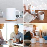 Wood Coasters for Drink Beech Coasters Heat Resistant Round Non-slip Pad Cup Coasters Tea Coffee Cup Pad for Home Table Kitchen