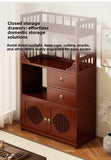Multifunctional Furniture with Drawers & Shelves, Kitchen Cupboard, Living Room Storage Organizer, Tea Table Cabinet