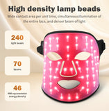 4 Colors Silicone LED Face Mask LED Red Light Photon Infrared Therapy Flexible Facial Mask Repair Skin Brighten Skin Tone