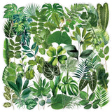 50 Pcs Transparent Flower & Plant Stickers - PET Decorative Craft Supplies for Journals, Notebooks, Tablets(Anime Worlds Store)