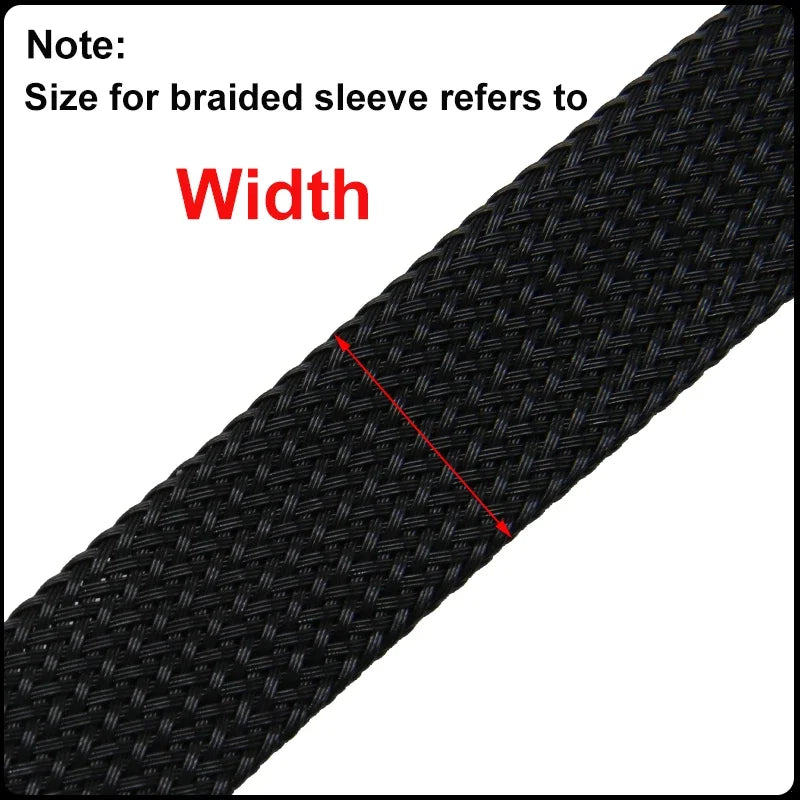1~50M PET Expandable Cable Sleeve 4mm Tight Braided High Density Hardness Insulate Line Protect Sleeving Wire Wrap Gland Sheath
