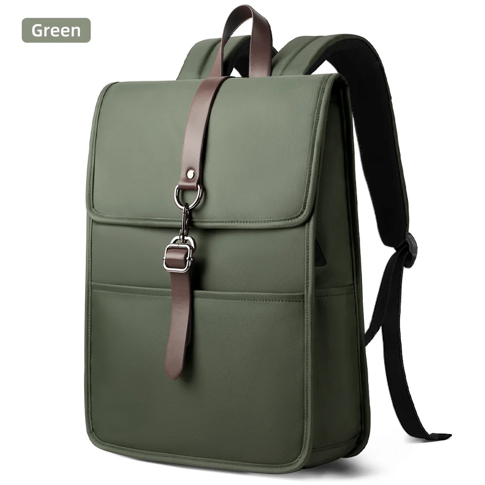 HK Men's Fashion 15.6" Laptop Backpack Waterproof Work Backpacks Teenage Student Charging Travel Shoulder Bag Women's Backpack
