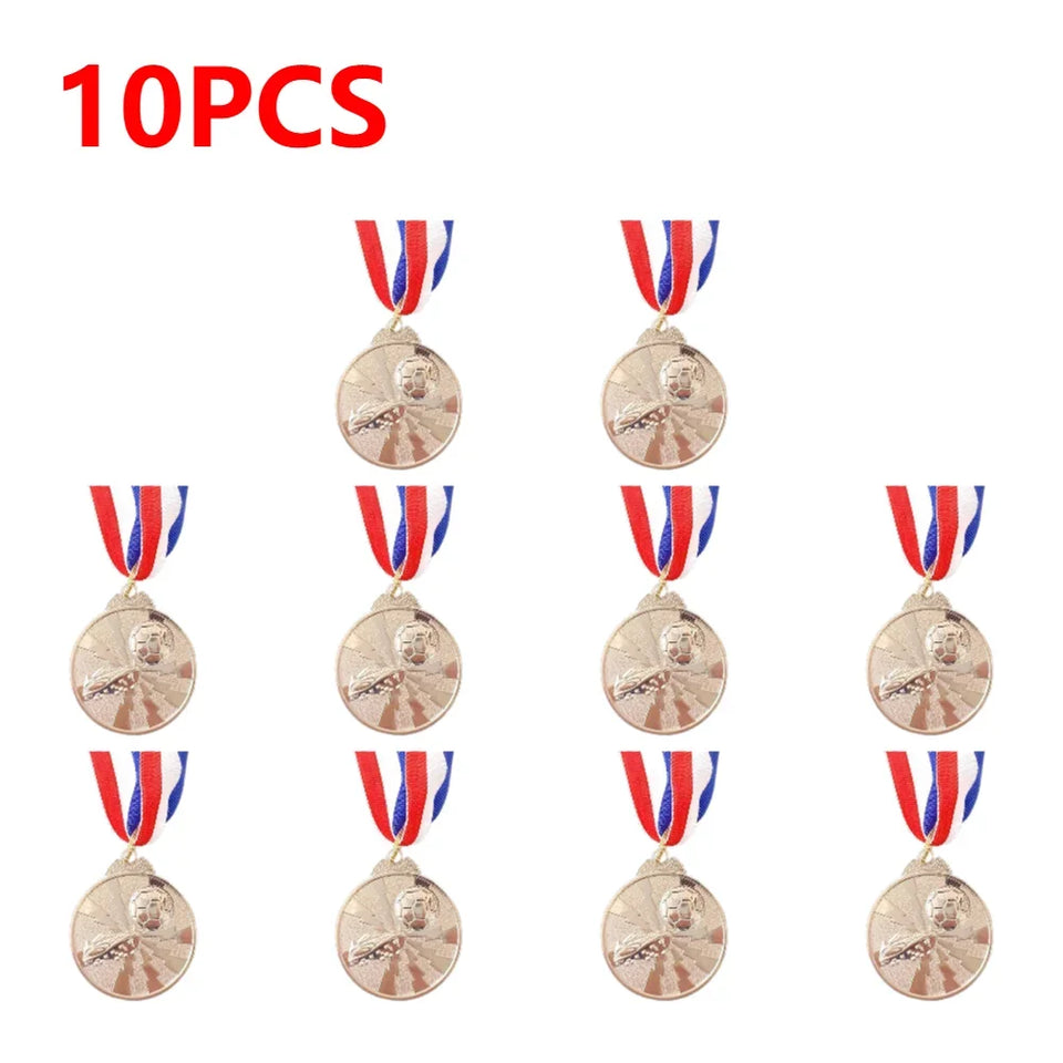 1-30PCS Zinc Alloy Award Medals Gold Silver Bronze Prizes Award Soccer Football Medals for Championship Sports Competition