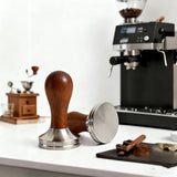 51/54/58mm Espresso Coffee Tamper Solid Wood Handle Stainless Steel for Coffee Espresso Accessories Coffee Barista Tools