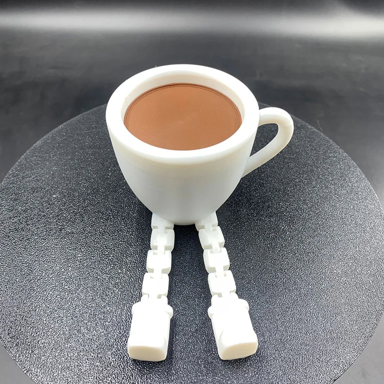 3D printing coffee bean creative ornament, movable and interesting desktop ornament, desk coffee companion decoration
