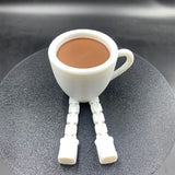 3D printing coffee bean creative ornament, movable and interesting desktop ornament, desk coffee companion decoration