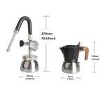 capsulone 2 ways use steam milk foam pot Moka Pot milk frother for coffee milk Latte art color black