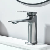 Brass Core Modern Bathroom Sink Faucet Single Handle Deck Mounted Wash Basin Water Tap Hot And Cold Water Mixer