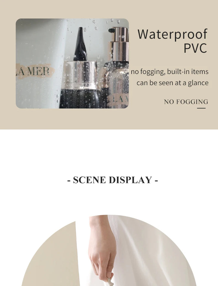 Tianzong Toiletry Bag Portable Travel Business Trip Cosmetics Bag Waterproof Transparent Cosmetic Bag