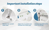 SAMODRA Non-Electric Left-Hand Bidet - Self Cleaning Dual Nozzle (Frontal and Rear Wash) Fresh Water Bidet