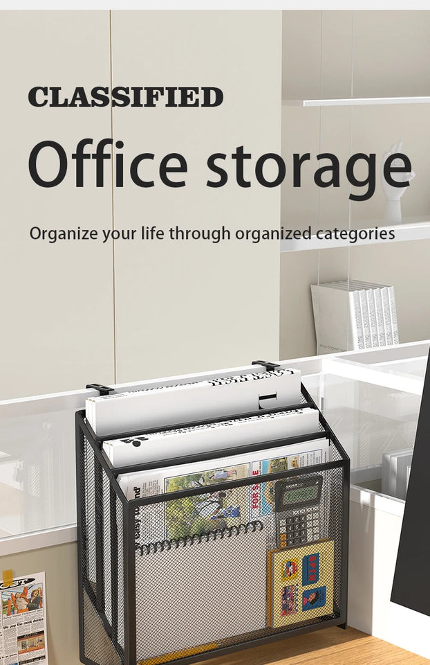 Desk Mail Organizer for Countertops, Mesh Bill Desk Organizer, File and Letter Holder, Letter Tray, Paper Mail Sorter,