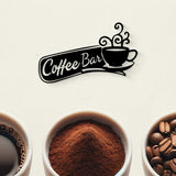 Home Coffee Cup Wall Decor, Iron Metal Coffee Silhouette Signs Wall Art for Coffee Bar Shop Wall Hanging Plaque Décor