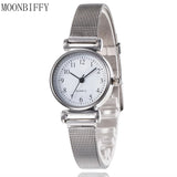 Fashion Watches for Women Female Watches Clock Luxury Wrist Watch White Stainless Steel Band Classic Quartz Watches Daily Gifts