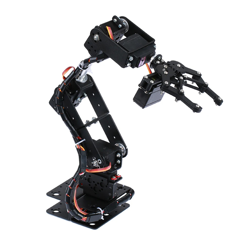 6-DOF Robotic Arm DIY Kit Multi Degree-of-Freedom Robot Servo Grasping Maker Education Construction Set (Excluding Servo)