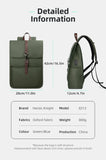 HK Men's Fashion 15.6" Laptop Backpack Waterproof Work Backpacks Teenage Student Charging Travel Shoulder Bag Women's Backpack