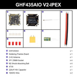 JHEMCU GHF435AIO V2 20A Flight Controller 2-4S with OSD Baro Blackbox Built-in ELRS 2.4G Receiver for RC FPV Freestyle Drone