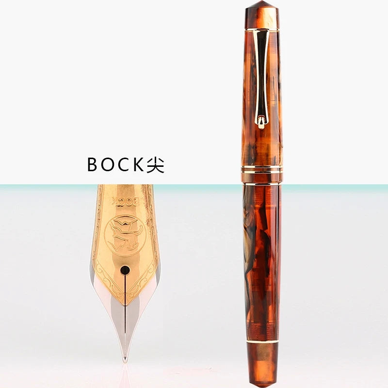 MoonMan M800 Fashion Elegant Acrylic Fountain Pen German BOCK Nib/MAJOHN Nib Luxury Business Office Writing Ink Pens Lady Gift