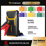 VTOMAN V6 Pro Car Jump Starter Power Bank 2000A Car Battery Charger Auto Emergency Booster Starting Device Jump Starter