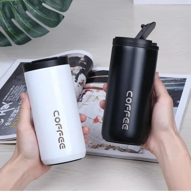 400ML Stainless Steel Coffee Thermos Leakproof Car Vacuum Flasks Thermal Coffee Mug Portable Travel Portable Insulated Bottle