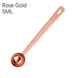 High-quality Stainless Steel Measuring Spoon Blending Thicken Coffee Scoop 5/10/15/20/30ML Powder Spoon Coffee