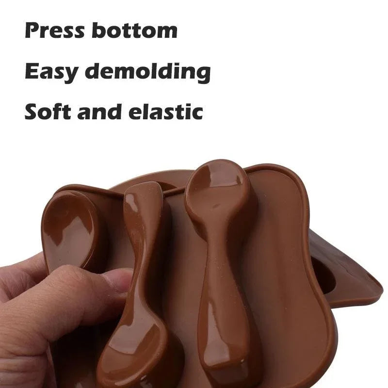 1 Pcs Mold Silicone Baking Cake Decorating Cake Chocolate Mold DIY Six Spoons Mould Bakery Accessories Kitchen tools