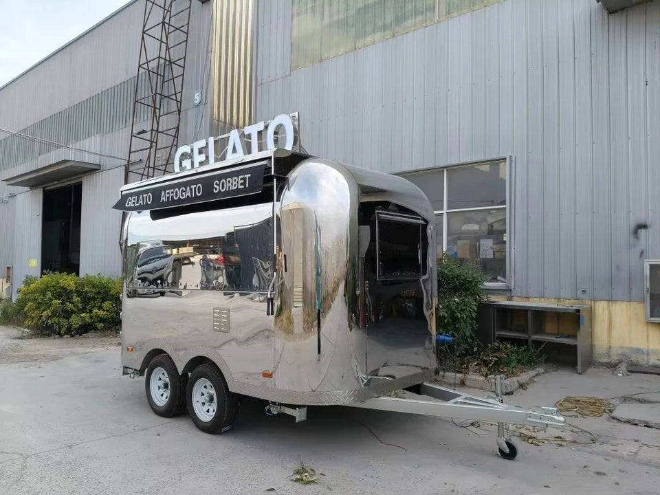 Pro Food Trailer Manufacturer Built EU USA AU Standard Quality with Personal Customization Choice Business logo Food Truck