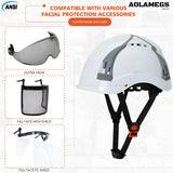 CE Safety Cap w/ 5.0 Bluetooth Earmuffs Reflective Stickers Double Goggles Construction Engineer Helmets ABS Industrial Hard Hat