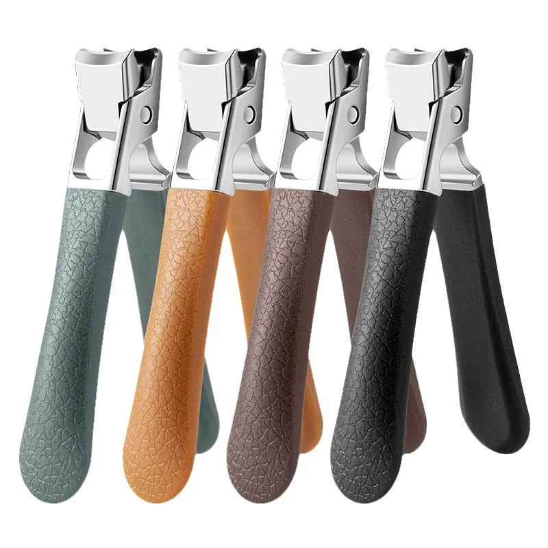 New Stainless Steel Nail Toenails Clippers Cutter With Anti-Splash Cover Sharp Trimmer Pedicure Care Professional Nail File