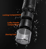 IKAPE Portable Coffee Machine Fit Capsules Ground Coffee Handheld Coffee Maker Manually For Camping Hiking No Heating Function