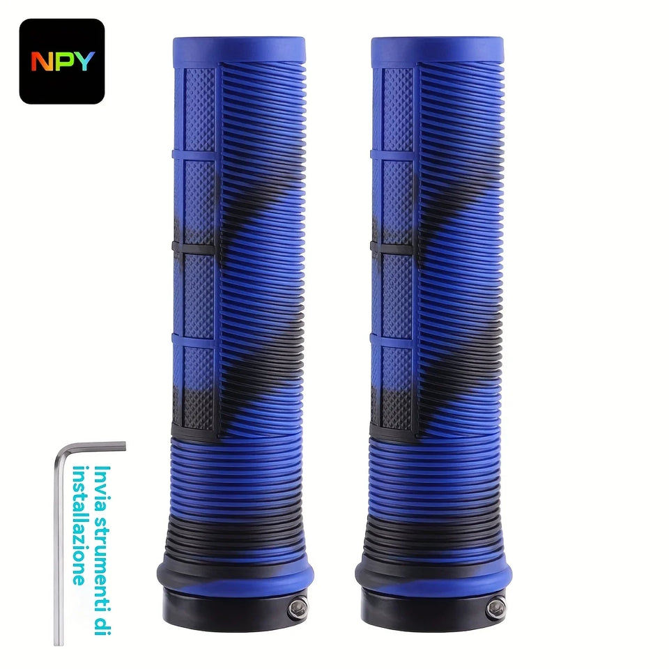 NPY Bicycle Handles Mtb Rubber Lock-on Grip Shockproof Non-slip Mountain/Road Bike Handle Cover Folding Balance Bike Accessories
