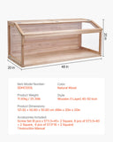 SucceBuy Wooden Hamster Cage 270° Viewing Hamster Habitat Hamster Cage with Openable Top Ventilated Animal Cage for Gerbils Mice