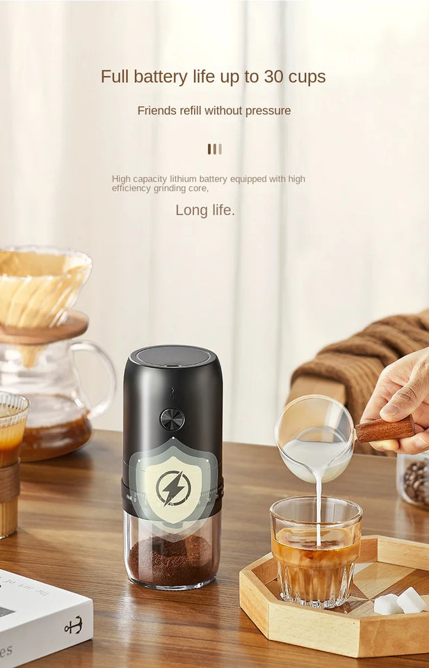 Portable Coffee Grinder Electric USB Rechargeable Home Outdoor Blenders Profession Adjustable Coffee Beans Grinding for Kitchen