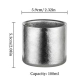 Pure Titanium Double-Wall Mini Coffee Mug,Outdoor Water Cups Silver-Gray Drinking Office Tea Mug 100 ml Luxury-Feel Coffee Cup