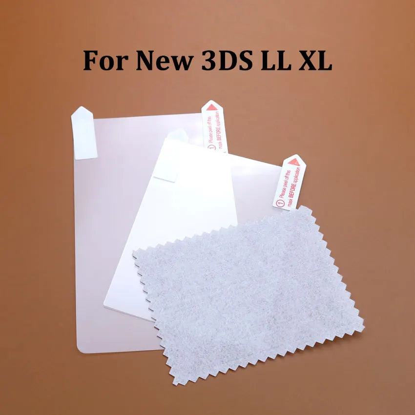 JCD For New 2DS 3DS XL LL Clear Split Shell Transparent Protective Cover Case Screen Film LCD Screen Protector
